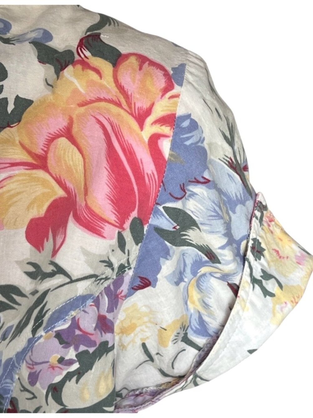 Uni Mondo Womens Dress Size 16/18 Floral Cross Back Straps Pockets Drop Waist - Picture 6 of 14